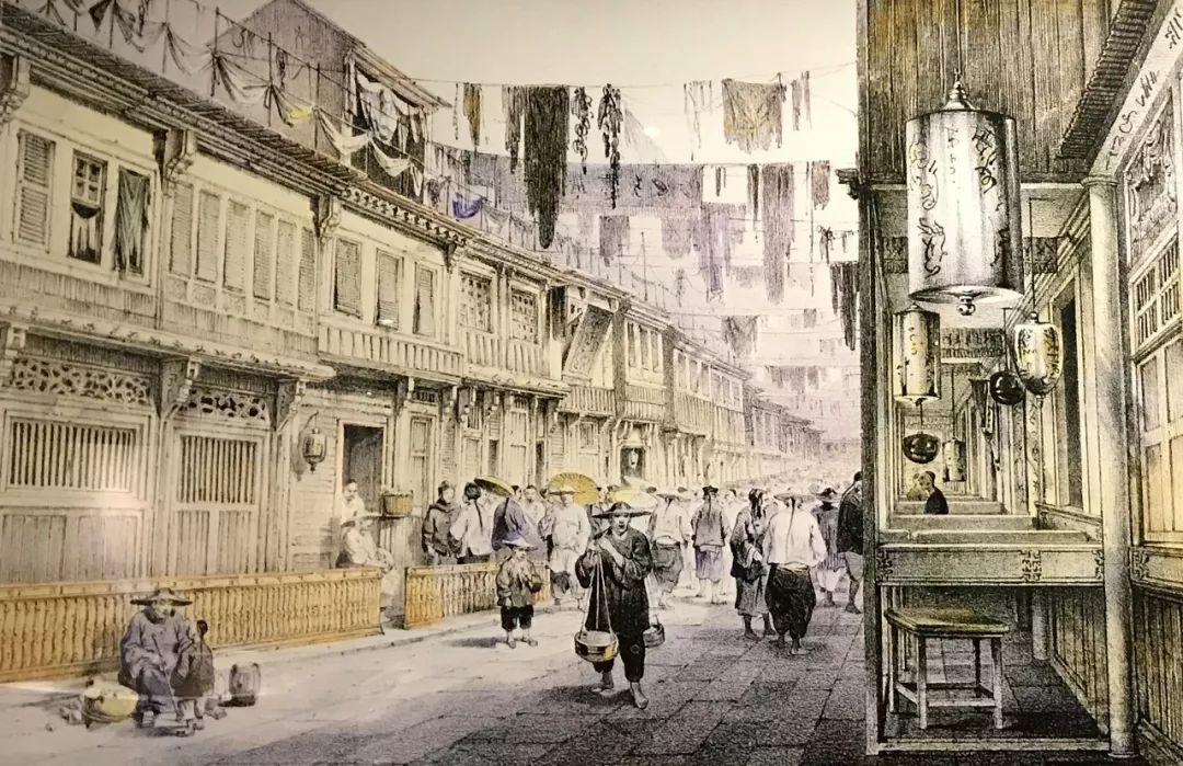 Guangzhou pintura - Las Guerras del Opio